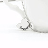 Cross -border hot -selling European and beautiful girlfriends Heart -shaped stitching Simple Necklink Three People Trigema Love Niche Creative Pendant