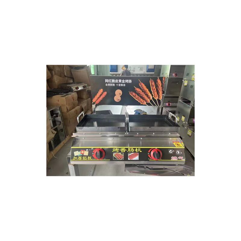 業務用ガスインターネットセレブナイトマーケット焼き澱粉ソーセージマシン手作り自動ホットドッグ鳥の卵のためのゴールデンクリスピーソーセージマシン|undefined