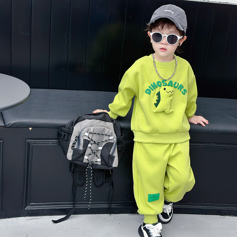 kids'clothing Small and medium children casual loose fashionable suit trend two sets_voghion.com