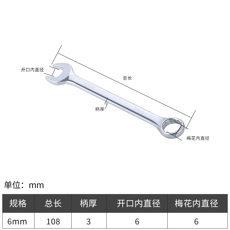 両用レンチ梅の花開口両頭ミラー手動レンチハードウェア自動車修理ツールダムレンチ 6-32 小型レンチ|undefined