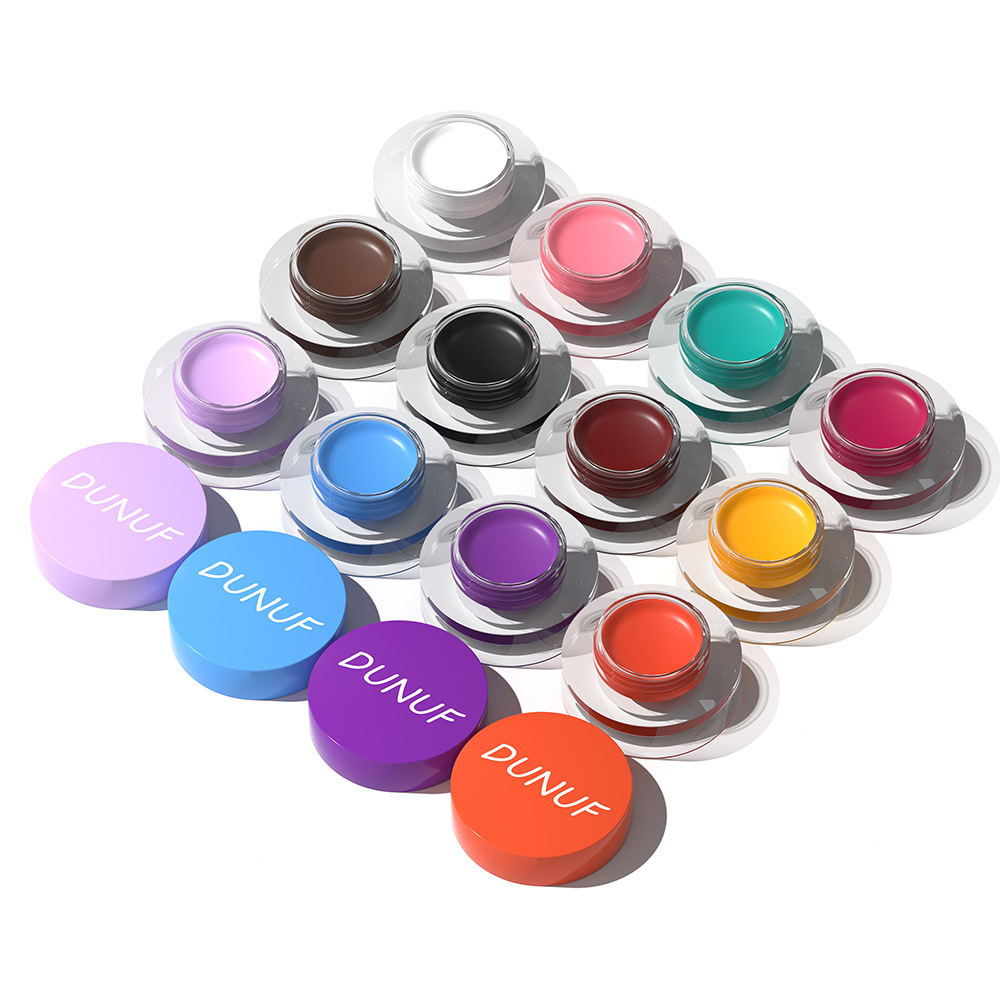 DUNUF 12 Face Color Waterproof Eyeshadow Long-lasting Eyeliner Matte Gloss Eyebrow Dye Universal Note Disclaimer undefined