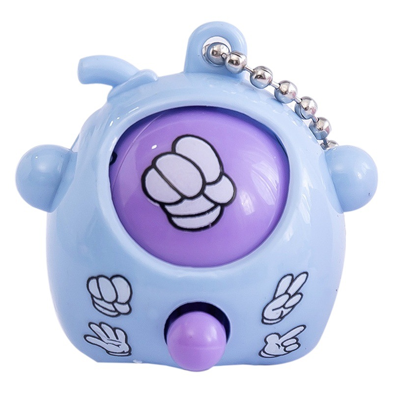 Huevo de boxeo llavero colgante nuevo exótico creativo piedra tijeras paño retorcido huevo niños jardín de infantes niños juguete regalo