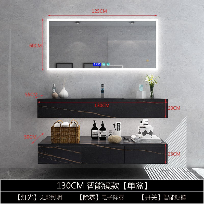 Bathroom cabinet combination modern Simplicity customized one Wash one's face Basin Light extravagance hand sink TOILET Wash station