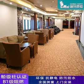 邮轮地毯 阻燃B1级环保安全 舒适船室装修 船厂海马产业地毯
