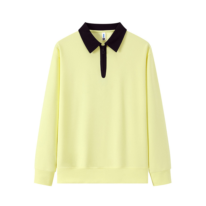 T-shirt ample à manches longues tendance automne sweat-shirt vêtements supérieurs pour hommes, nouveau style avec col à revers à l'extérieur et décontracté_voghion.com