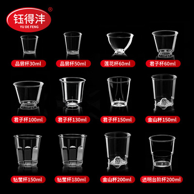 钰得沣 (Оптовые продажи), одноразовая пластиковая чайная чашка для домашнего использования, увеличенная толщина
