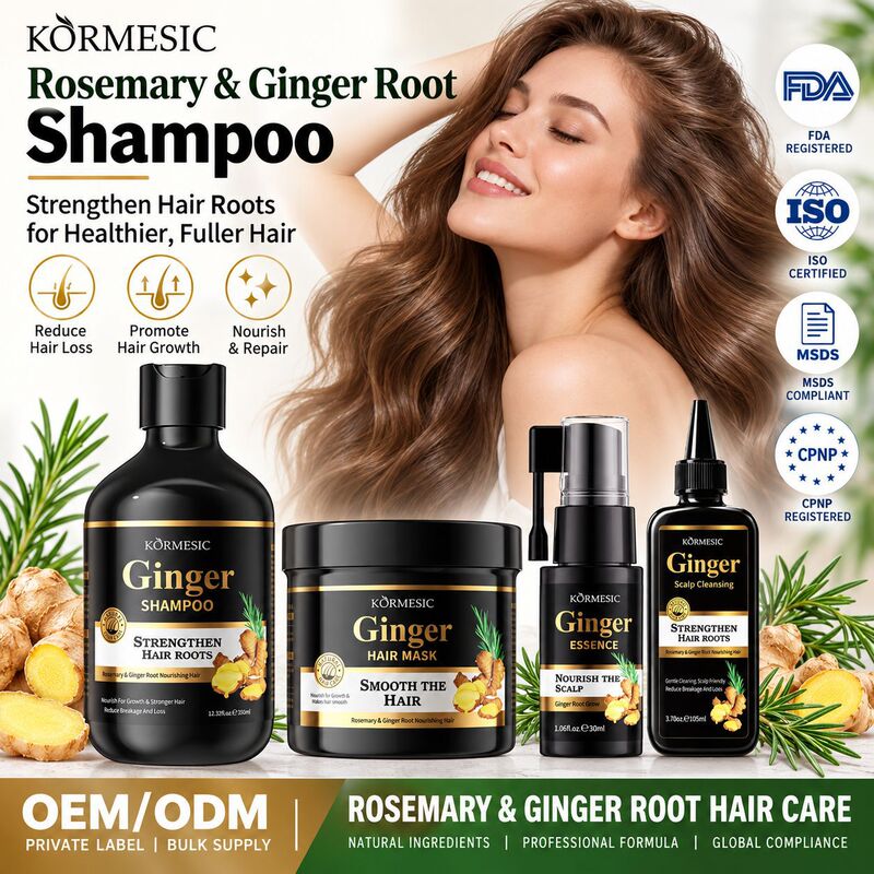 Kormesic Rosemary & Ginger Root Shampoo Head Care Cross-Border Manufacturer Foreign Trade Wholesale Kormesic Rosemary & Ginger Root Shampoo Head Care Cross-Border Manufacturer Foreign Trade Wholesale