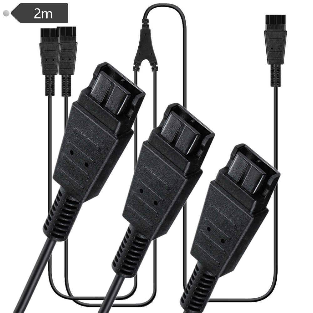 Y型QD转双QD线耳机PC连接线快速断开Y型培训线适用于Jabra GN耳麦