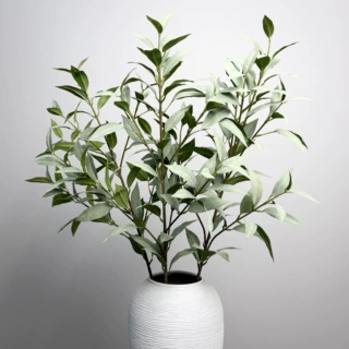 仿真绿植厂家新款小桉树叶毛浆布人造绿植婚庆家居造景装饰材料