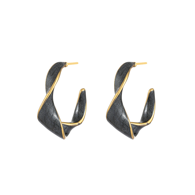 9g Weight Titanium Steel Ear Needle Material Earrings Classification 1 Pair Quantity Holiday, Daily Occasion Titanium Steel Material Geometric Pattern All Seasons Season Women's Gender Plating Design Vacation, Classic Style Style 1 Pair Vacation Classic Style Geometric Plating Titanium Steel Earrings 7