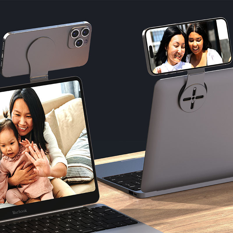 Magsafe Magnetic Phone Holder Foldable Multifunctional Dual-Adjustable Laptop Side Screen Floating Screen Magsafe Magnetic Phone Holder Foldable Multifunctional Dual-Adjustable Laptop Side Screen Floating Screen