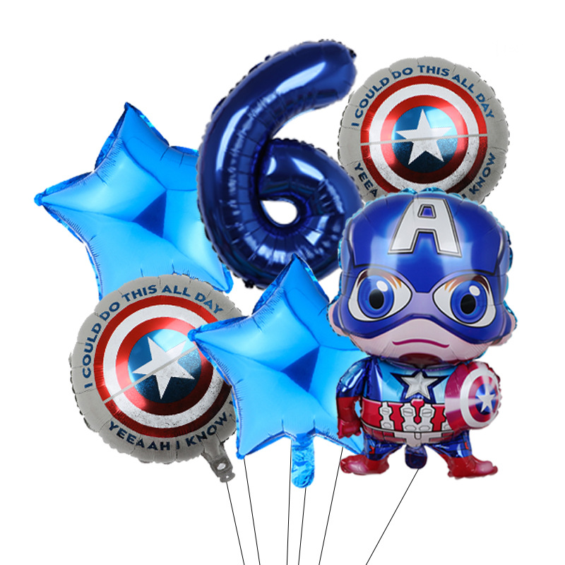 Cross-border Avengers Marvel héroe Spider-Man Hulk Capitán América redondo de aluminio de la película Globo Traje