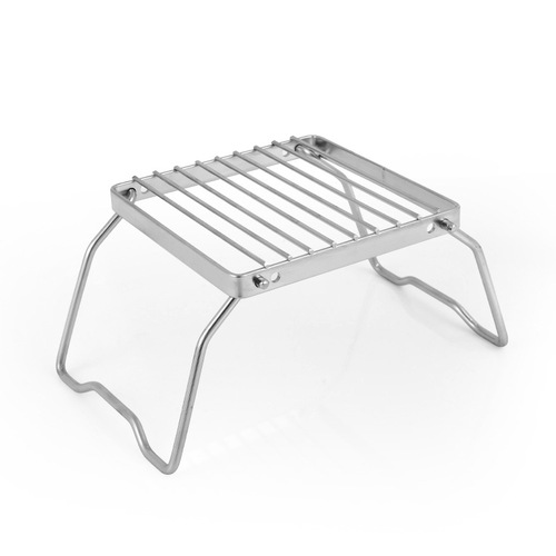 Outdoor mini folding stainless steel stove head bracket with bag, barbecue rack set, pot rack, grill pan bracket, grilling net, small size