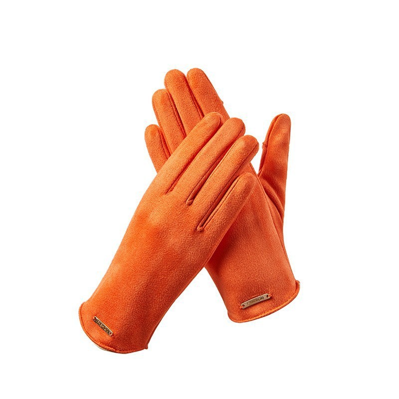 Estándar dorado de suede - naranja para mujeres