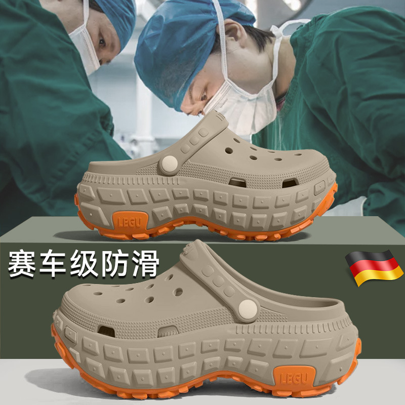 German Operating Room Clogs Men's Summer Outer Wear 2025 New Thick-Soled Wear-Resistant Anti-Slip Anti-Odor Medical Sandals