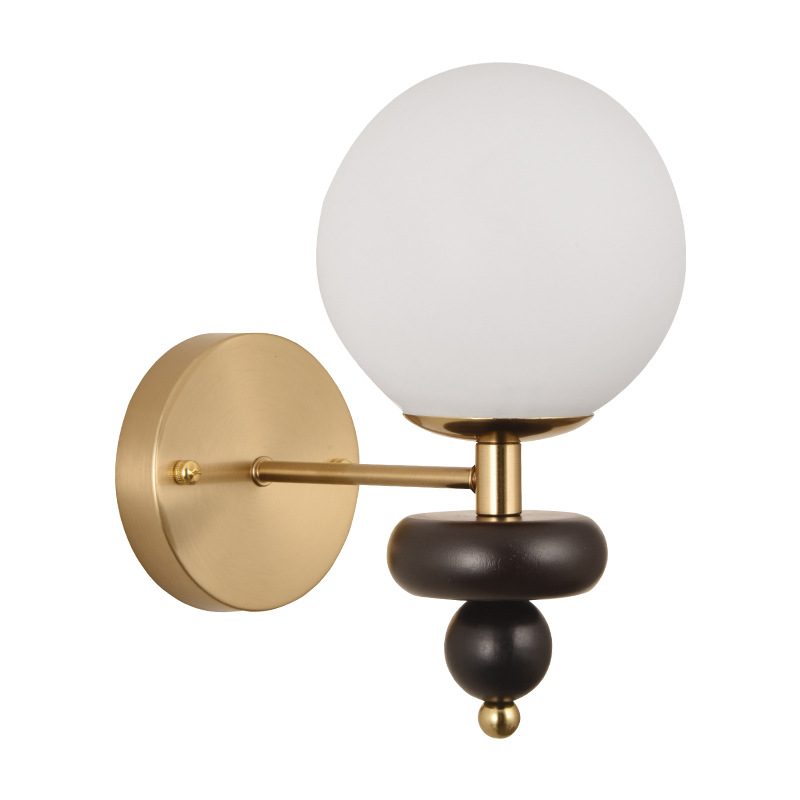 Grand View Garden dormitorio lámpara de cama lámpara de pared nuevo estilo francés retro lámpara de pared de madera maciza decoración de la atmósfera L271