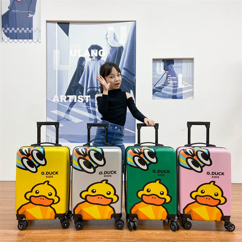 20-inch cartoon animation student suitcase with swivel wheels, travel suitcase with logo printing, factory wholesale