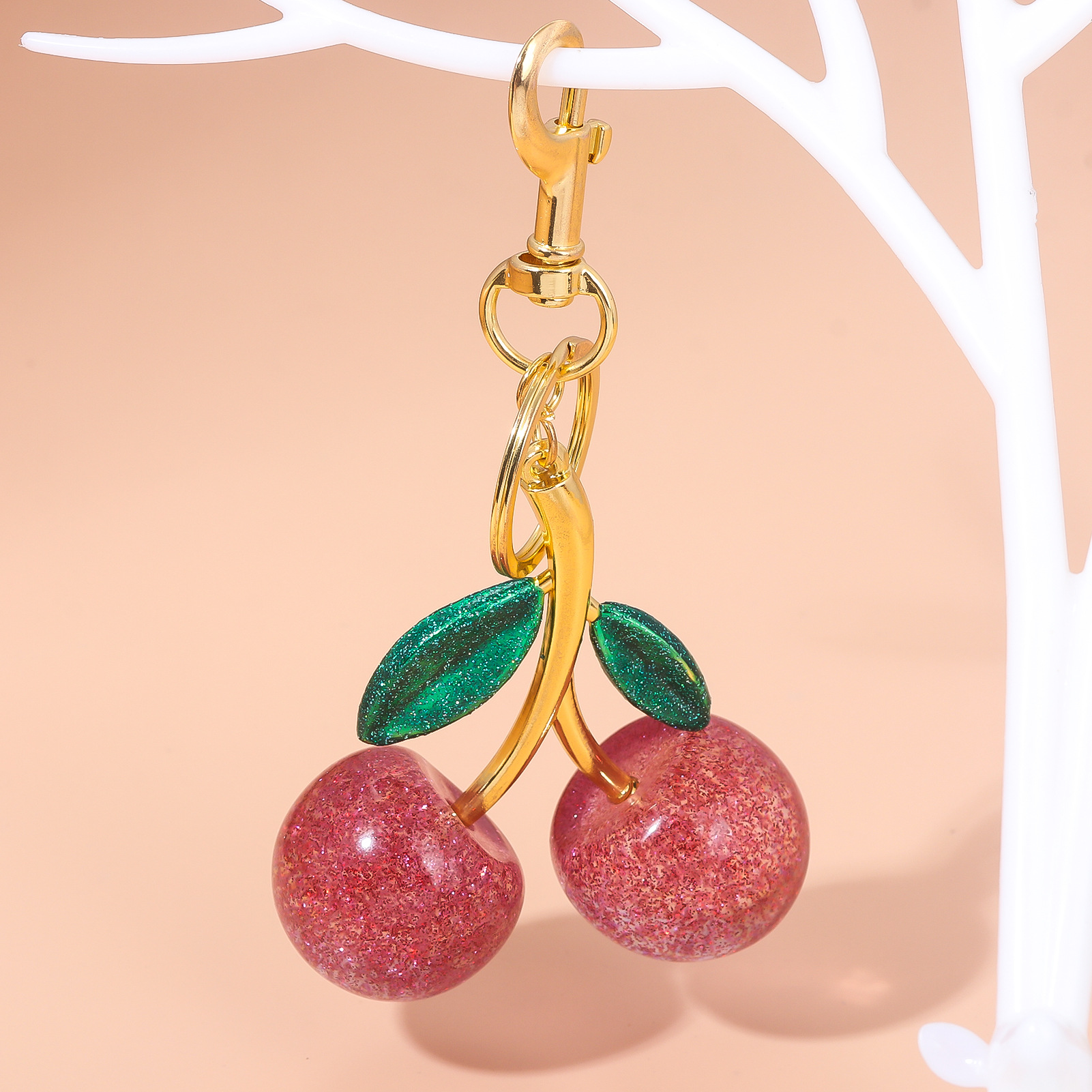 64g Weight Bag Pendant, Keychain Classification 1 Piece Quantity Holiday, Banquet, Travel Occasion Plastic, Resin Material Christmas Festival Cherry Pattern Fruit/Food, Plating Design Elegant, Hip-Hop, Simple Style Style 1 Piece Elegant Hip-Hop Simple Style Cherry Plastic Resin Fruit/Food Plating Christmas Bag Pendant Keychain 43