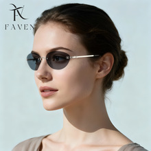 2025新款跨境多边形无框美颜墨镜女韩版潮圆脸时尚潮流太阳眼镜
