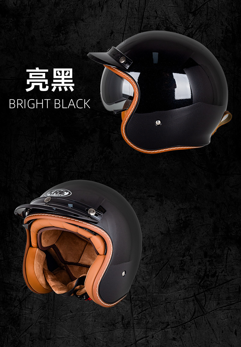 New motorcycle electric car helmet men and women summer helmet 3/4 retro motorcycle safety helmet 3C standard