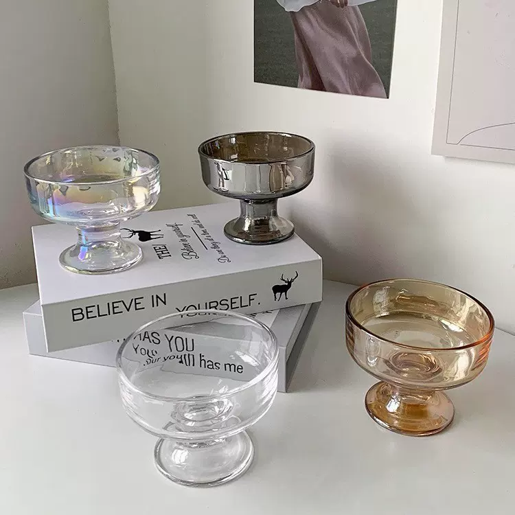 高颜值水晶碎石水晶球手链消磁石杯净化摆件装饰ins风玻璃杯底座