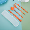 Handheld tableware, spoon, fork, chopsticks, set for traveling, 4 piece set, wholesale, Birthday gift