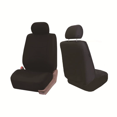 Seat Cover Seat Cushion Two-Piece | Universal seat cover - black-2-piece-set-front-single-seat