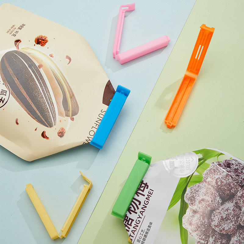 Clip de sellado de plástico, clip de té, bolsa de bocadillos para la conservación de alimentos, clip de sellado a prueba de humedad, los fabricantes de regalos pueden establecer el logotipo