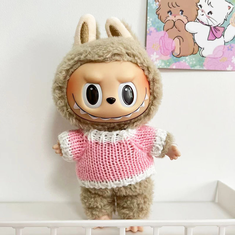 ソースメーカーのみの服】17cmペンダント ラブブ服 ブラインドボックス ラブブ人形 人形服 クールブラック カラフル|undefined