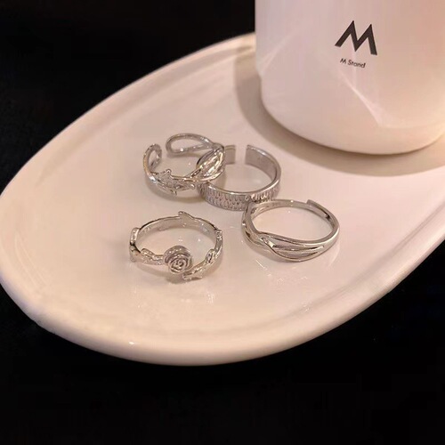 Thorn Rose Couple Ring, Women's Ins Cold Wind Fashion Personality Index Finger Ring Open Adjustable Eccentric Ring