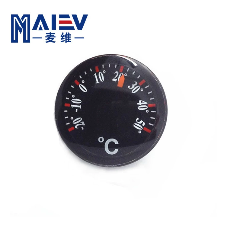 Производитель поставляет в наличии пластиковый термометр Maiwei 20 мм с отображением температуры в градусах Цельсия и Фаренгейта, круглый, высокоточный измеритель температуры и влажности.