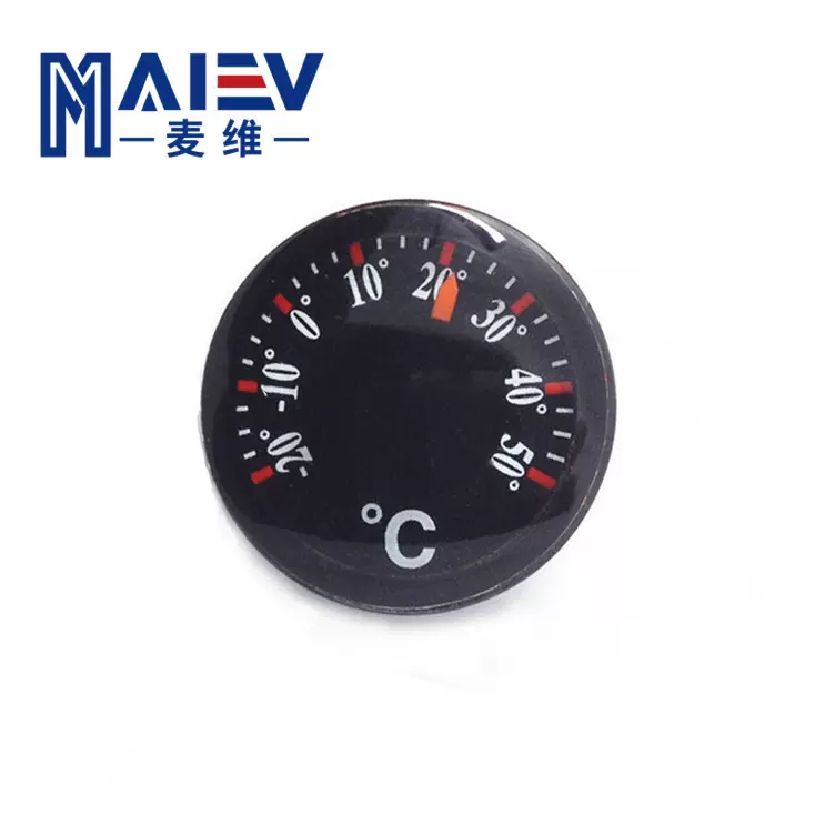 厂家供应麦维现货塑料20mm摄氏华氏温度计圆形高精准温湿度计