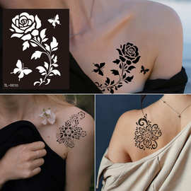 正祥欧美PET汉娜纹身贴镂空纹身模板印度海娜手彩绘henna tattoo