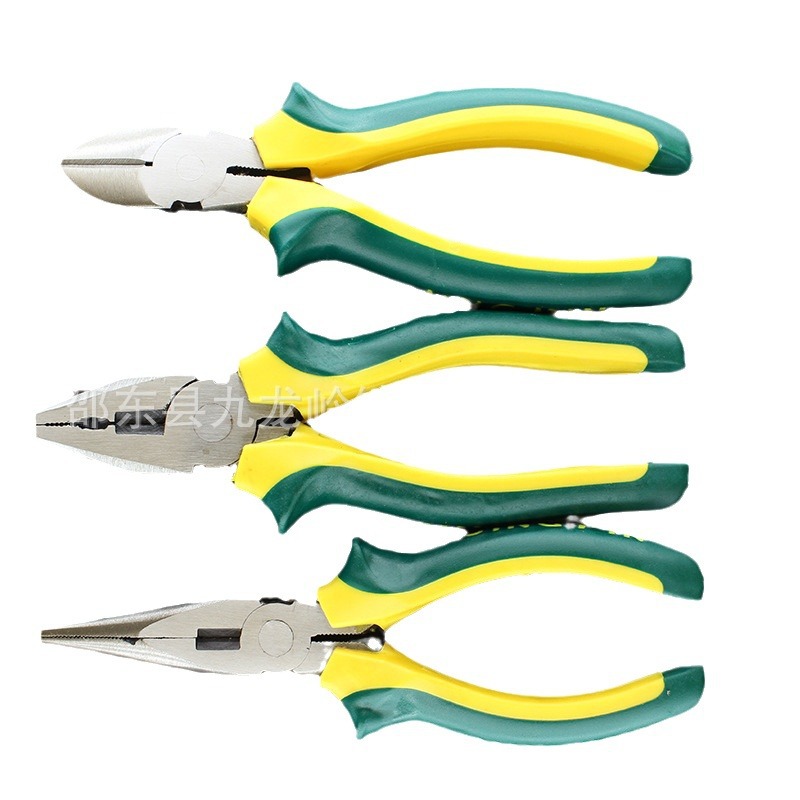 [Fabricante de alicates] mango clásico alicates puntiagudos alicates de alambre alicates diagonales herramientas de hardware letra mango