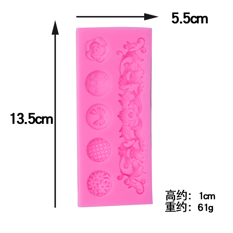 DIY hornear pastel molde vintage tengxian flor vid forma fondant silicona molde encaje patrón pastel borde