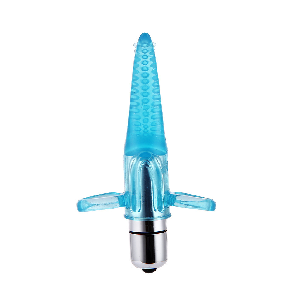 Finger G-Spot Vibrating Tongue Massager, Electric TPE Adult Toy, Pink Blue Purple — detail image 8