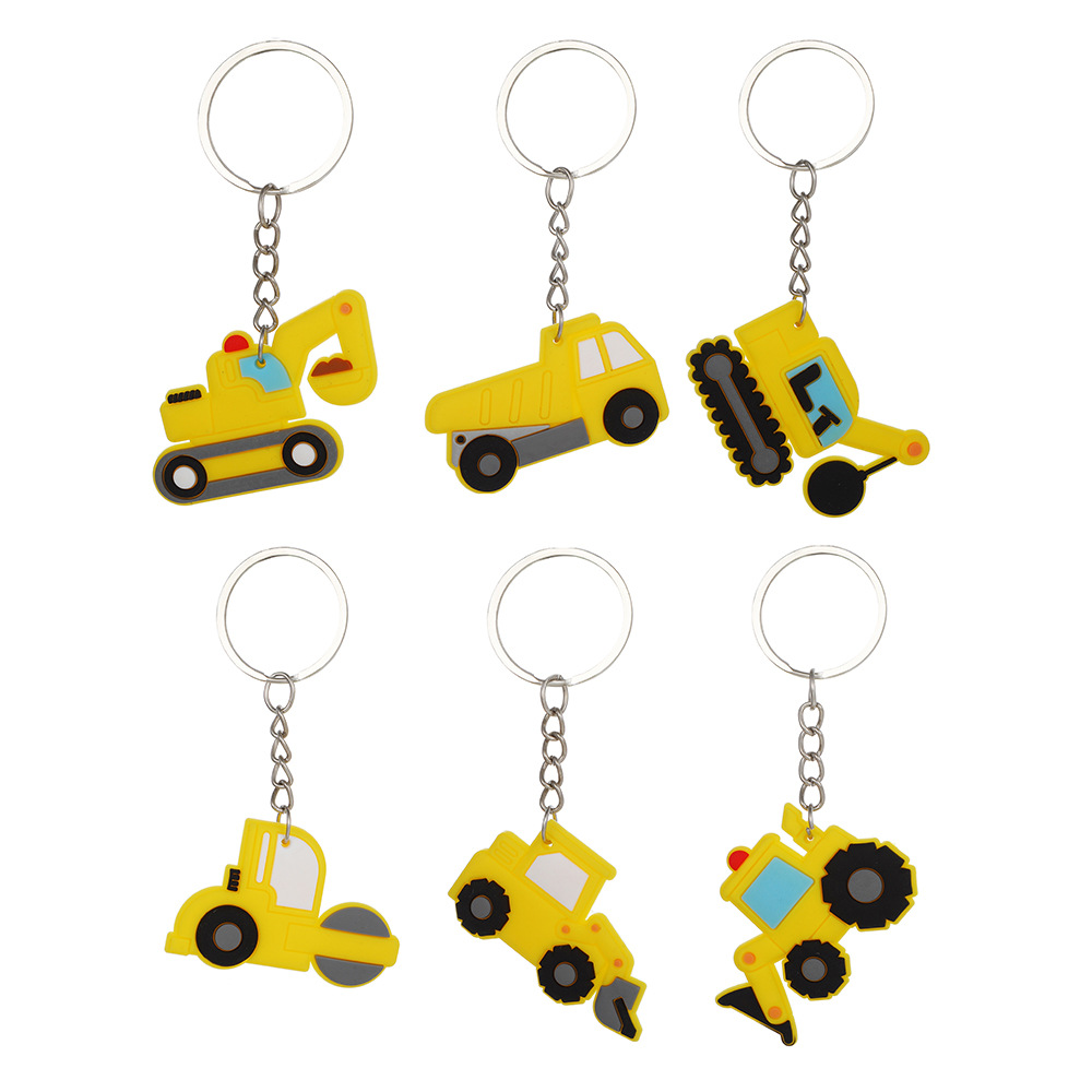 Cartoon Style Engineering Vehicle PVC Unisex Bag Pendant Keychain display picture 1