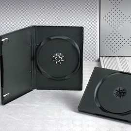 14厘DVD加厚光盘盒 双片装 单碟装 可插封面CD DVD黑色加重光碟盒