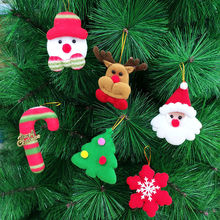 聖誕節掛件聖誕裝飾品老人雪人麋鹿禮物小掛件毛絨公仔聖誕樹用品