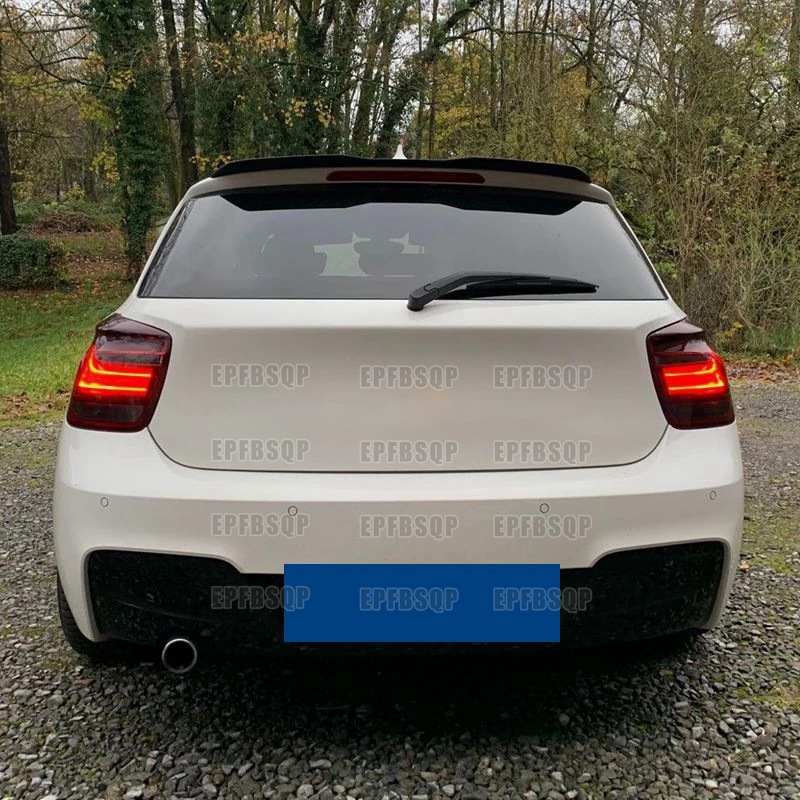 Suitable for 08-20 Hatchback Bmw 1 Series Rear Wing F20 E87 Imported 1 Series Carbon Fiber Pattern Top Wing Without Drilling