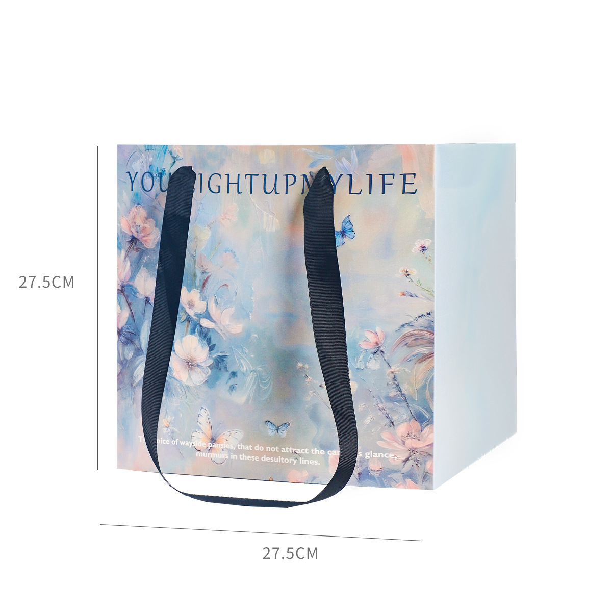 Siciliana pintura al óleo bolsas de mano bolsas de ramo de flores vintage materiales de flores al por mayor bolsas de regalo cuadradas