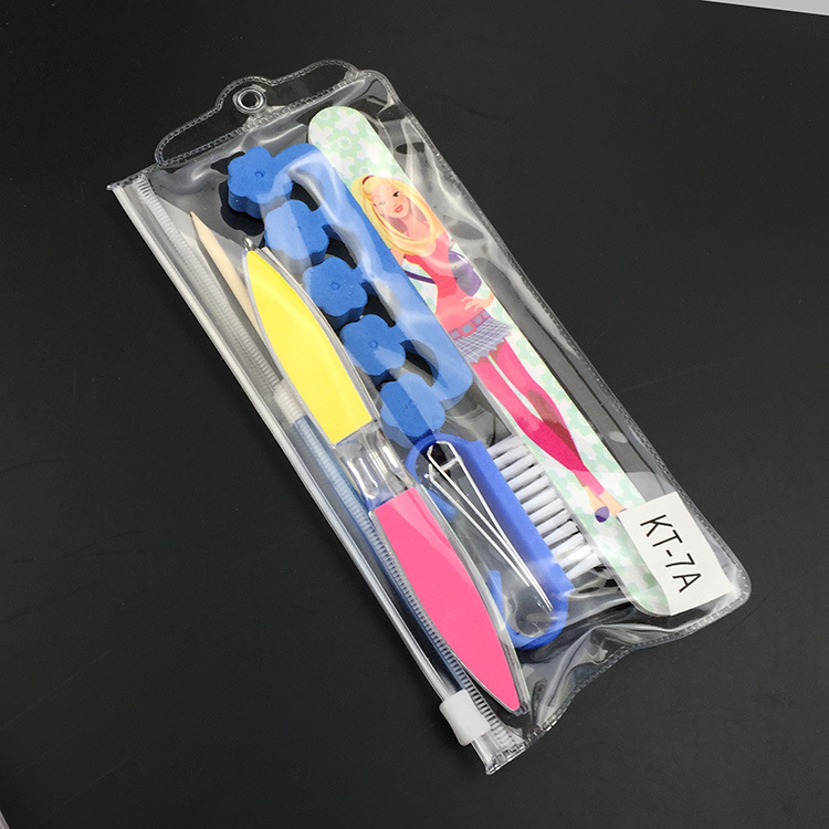 Herramientas de uñas traje de lima de uñas de siete piezas cortaúñas traje muestra directa de fábrica