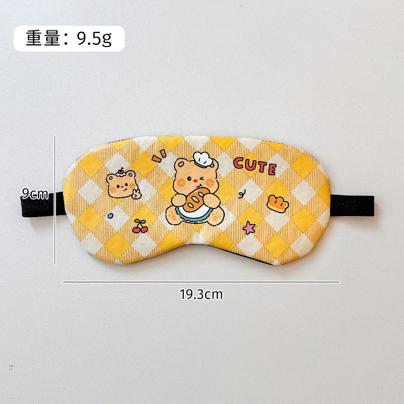 Dormir dormir lindo sombreado transpirable estudiante de dibujos animados de las mujeres hombres compresa de hielo aliviar la fatiga ocular máscara de ojos