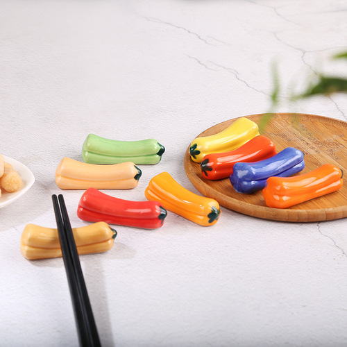 ZAKKA Japanese pumpkin chopstick holder chopstick holder ceramic vegetable table decorations creative crafts chopsticks pillow pen holder
