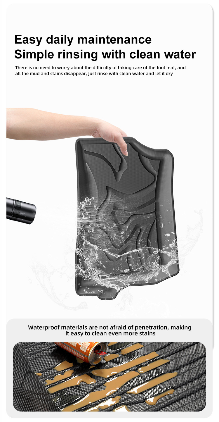 Suitable for 18-24 Jeep Wrangler Car Floor Mats, Fully Environmentally Friendly Tpe Floor Mats, Trunk Mats