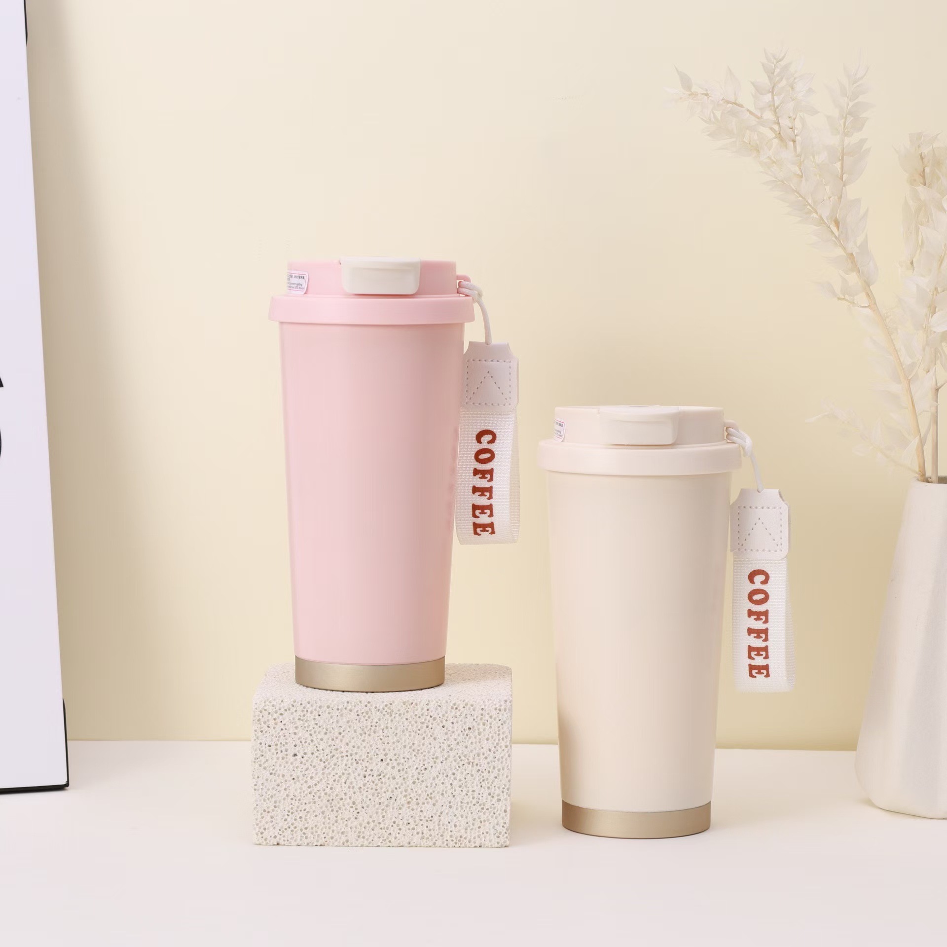Isolierte Edelstahl Kaffeetasse Lily Of The Valley Reisebecher_voghion.com