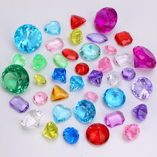 Simulation diamond crystal stone diy jewelry playground kindergarten wholesale color children's toys acrylic gem