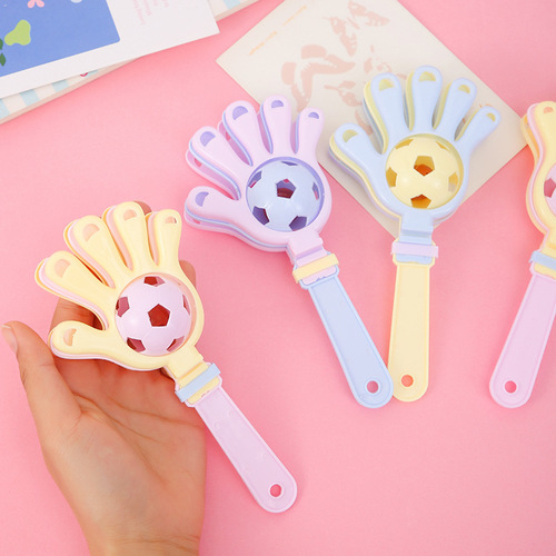 Children's early education enlightenment musical instrument, parent-child hand-clap football rattle, fun push gift to coax baby, small toy gift