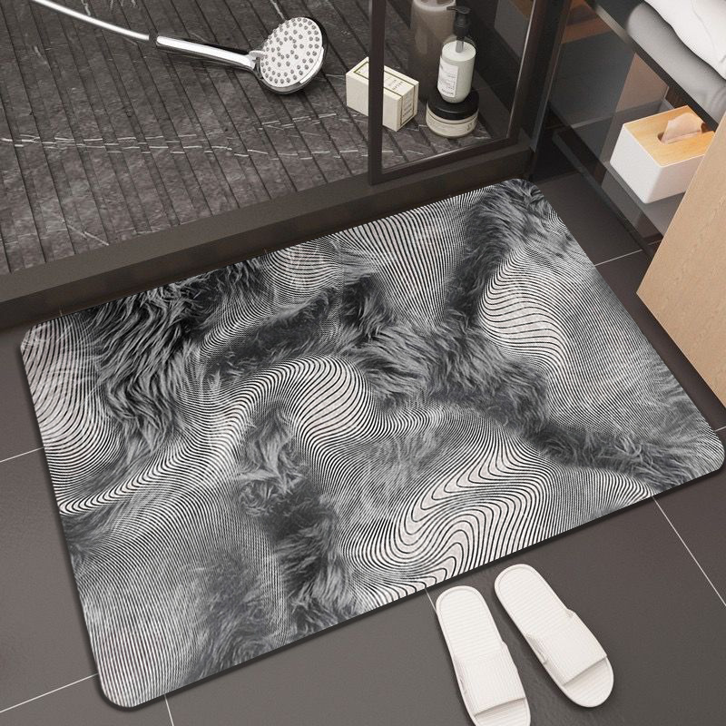 Baño de barro de diatomeas absorción de agua suelo blando de baño de barro de diatomeas puerta de baño anti-deslizante cojín de pies secos rápidos