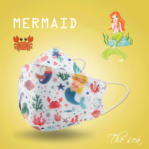KF94 cute cartoon pattern children's 3D student kid mask disposable 3D fish shape KN95 breathable